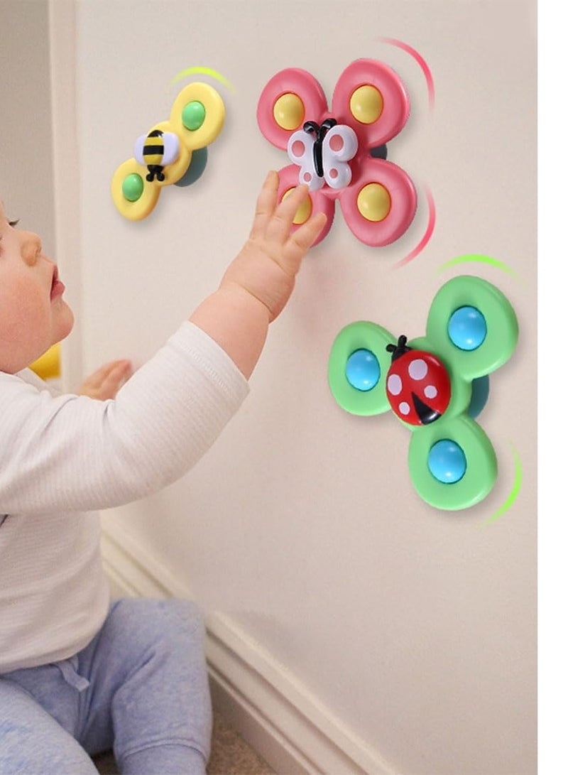3PCS Suction Cup Spinner Toys Novelty Sensory Toys Fidget Spinner Bath Toys for Toddlers Kids Birthday Baby Gifts - Image 2
