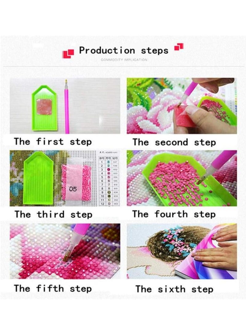 Cool Baby 5D Diamond Painting, DIY Full Rhinestones, Cross-Stitch Embroidery, Crafts, Artwork, Canvas, Wall Decoration, 12X16 inches, Stroll in The rain - Image 2