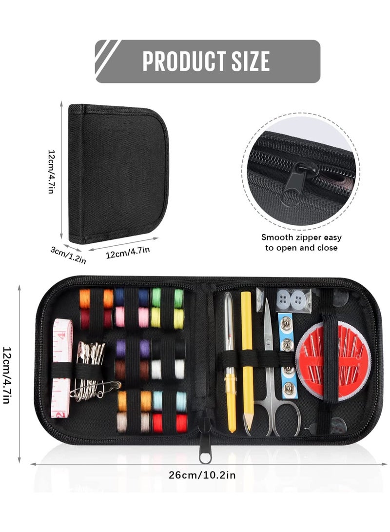 SYOSI Travel Sewing Kit, 94 pcs DIY Premium Sewing Supplies, Small Sewing Kits for Adults, Beginner, Needle and Thread Kit, Traveling and Emergency Clothing Fixes - Image 3