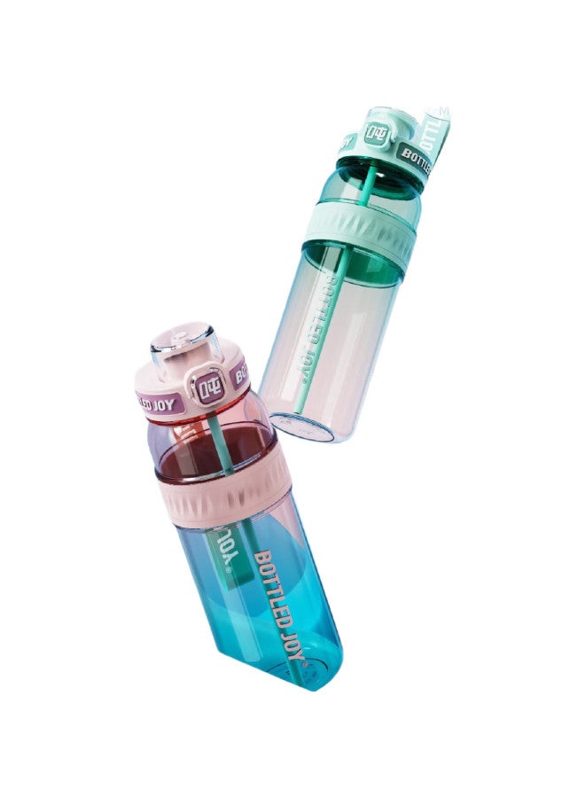 Bottled Joy Tritan Plastic Water Bottle, Large Capacity, For College Students, Summer Sports Water Bottle, Direct Drinking - Image 1