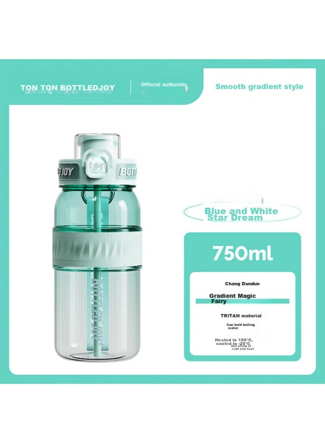Bottled Joy Tritan Plastic Water Bottle, Large Capacity, For College Students, Summer Sports Water Bottle, Direct Drinking - Image 1