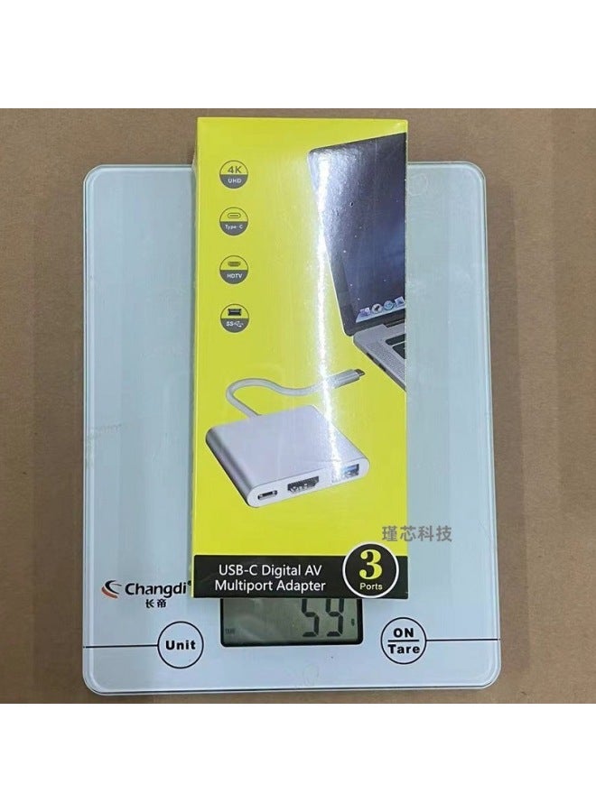 Neutral Type-c To Hdmi Network Card Multi-function Intelligent Docking Station 8 In 1 Docking Station Fast Charging For Notebook Tablet - Image 1