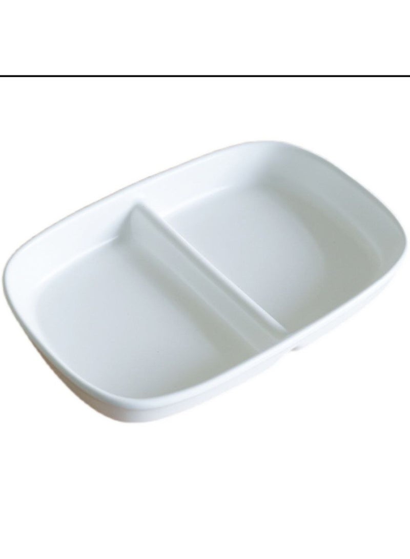 25cm Porcelain Divided Plate | Elegant Multi-Section Dinner Plate for Serving Meals, Portion Control & Food Separation | Durable, Stylish Tableware for Everyday Use or Entertaining - Image 3