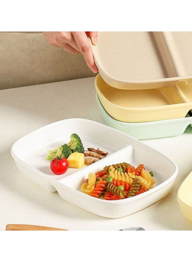 25cm Porcelain Divided Plate | Elegant Multi-Section Dinner Plate for Serving Meals, Portion Control & Food Separation | Durable, Stylish Tableware for Everyday Use or Entertaining - Image 1