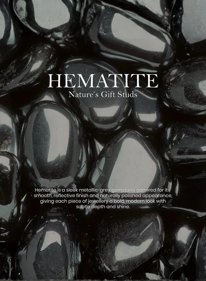 British Fossils أقراط قرط هدية الطبيعة بالهيماتيت