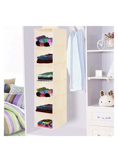 KITCHENOO 6-Tier Foldable Closet Organizer, Durable Collapsible Storage Organizer for Handbags, Shoes, Toys, Clothes, Home Supplies, Modern Organizer (138*25*28)  - Image 2