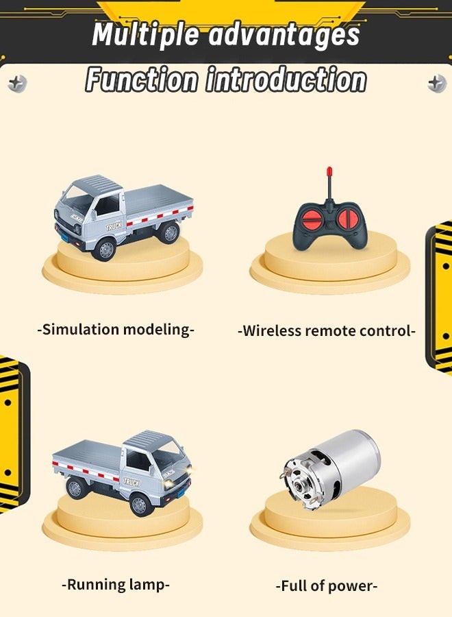 DUNISO Remote control truck, mini freight truck model, RC truck, electric drift toy car, USB power supply, with battery and charger, suitable for children over three years old - Image 3