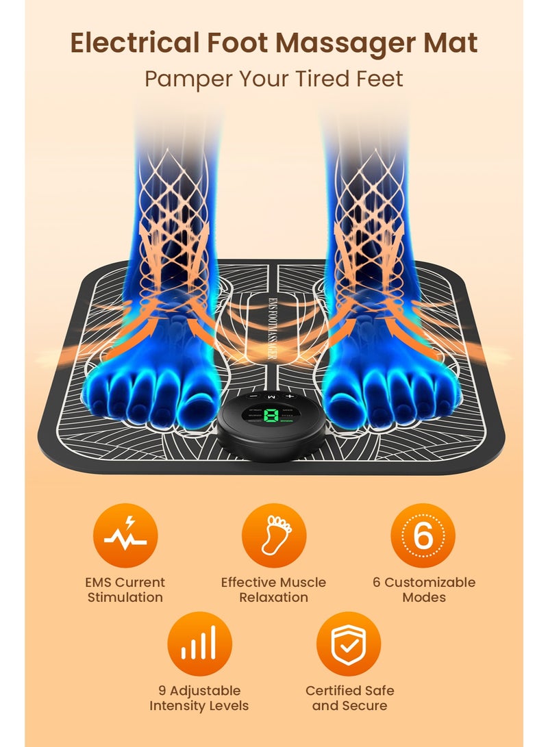EMS Foot Massager, Foot Massager Pad, Electric Muscle Stimulator for Circulation Boost and Foot Pain Relief - Image 3