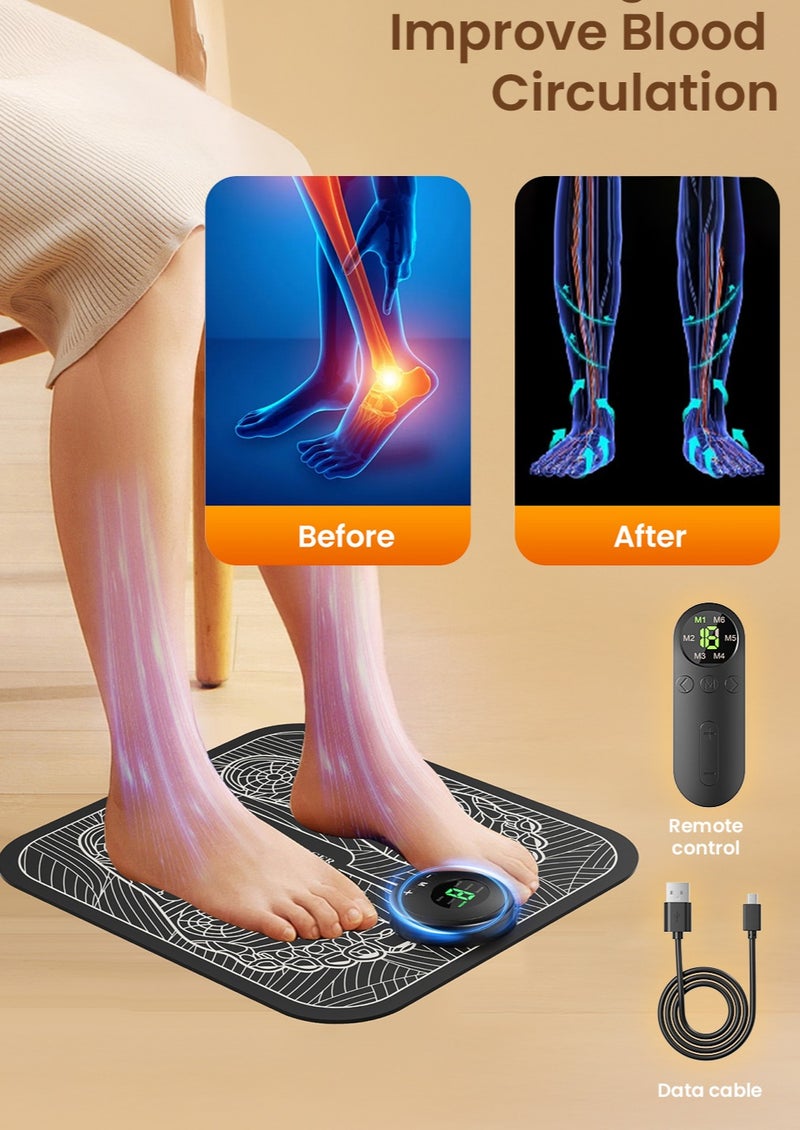 EMS Foot Massager, Foot Massager Pad, Electric Muscle Stimulator for Circulation Boost and Foot Pain Relief - Image 1