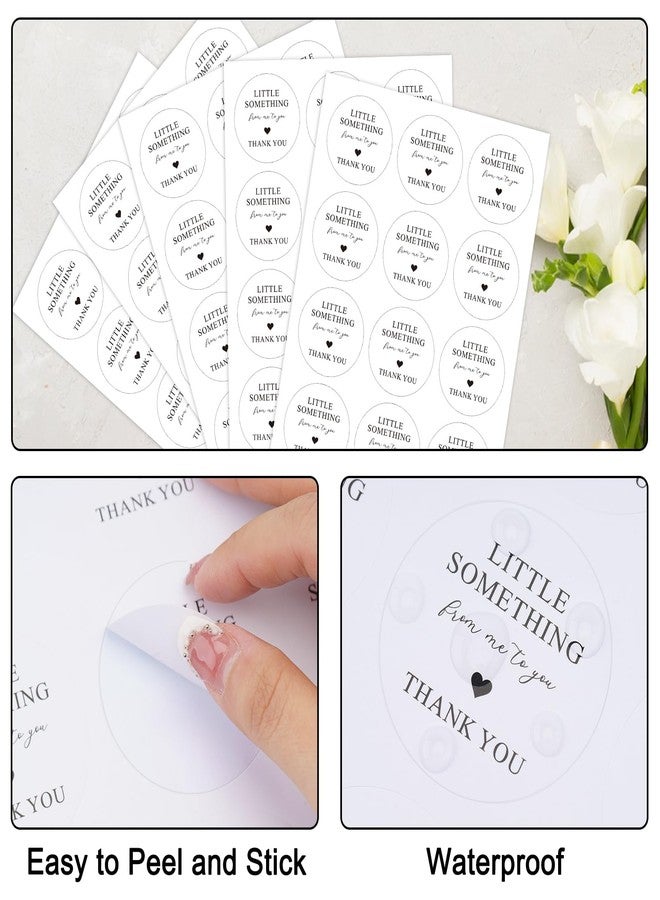 G2PLUS Thank You Gift Stickers, 60PCS Little Something from Me to You Thank You Stickers, 2in Round Thank You Envelope Seal Sticker, Elegant Gratitude Label Sticker for Gift Wrapping, Party Favors - Image 3