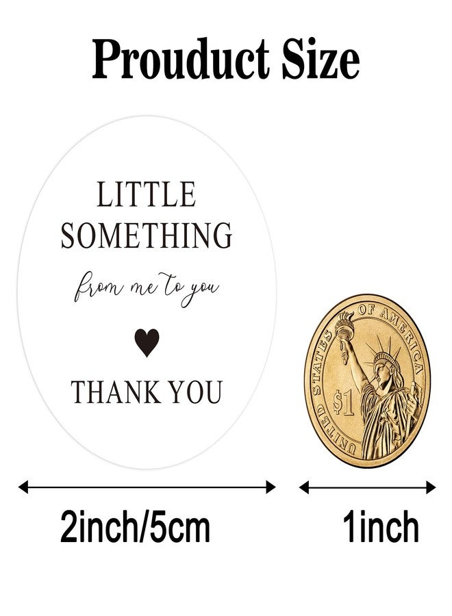 G2PLUS Thank You Gift Stickers, 60PCS Little Something from Me to You Thank You Stickers, 2in Round Thank You Envelope Seal Sticker, Elegant Gratitude Label Sticker for Gift Wrapping, Party Favors - Image 2
