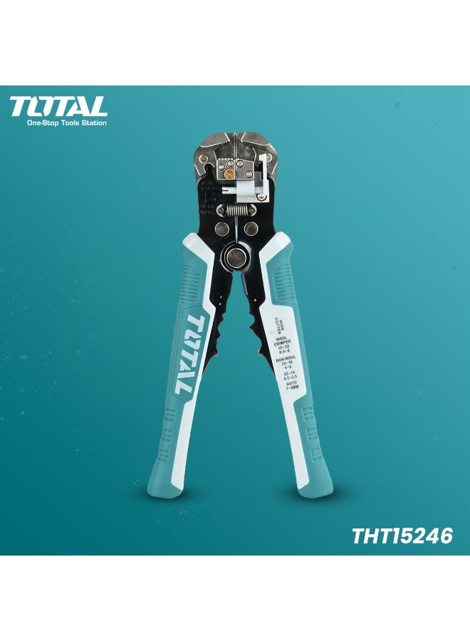 TOTAL THT15246 8-Inch Self-Adjusting Automatic Wire Stripper and Crimping Tool with Multi-Functional Cutting and Terminal Terminal Crimper Features - Image 1