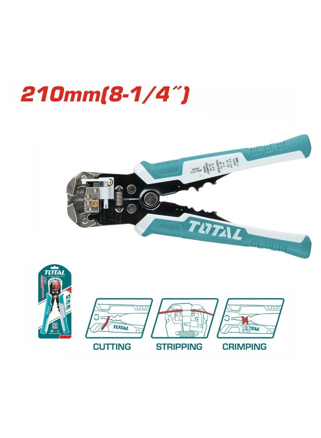 TOTAL THT15246 8-Inch Self-Adjusting Automatic Wire Stripper and Crimping Tool with Multi-Functional Cutting and Terminal Terminal Crimper Features - Image 3