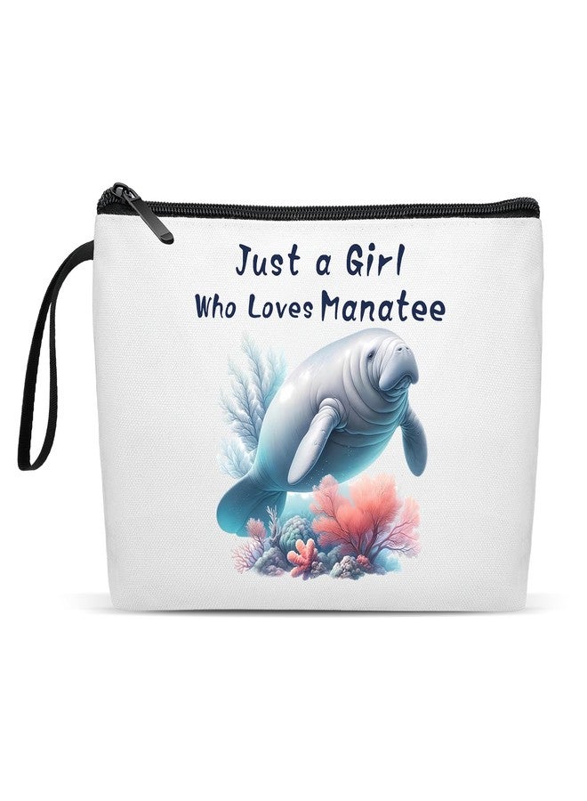 بارتنر حقيبة سفر مستحضرات تجميل لطيفة بتصميم خروف البحر للنساء، حقيبة مكياج بتصميم خروف البحر، حقيبة على شكل بقرة بحرية، هدايا لمحبي الحيوانات البحرية (خروف البحر). - Image 1