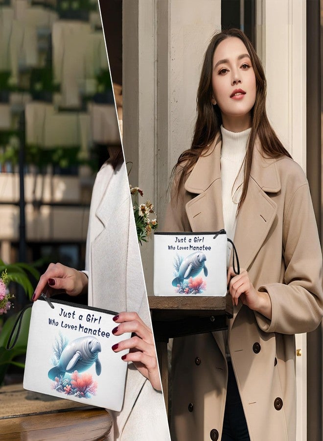 بارتنر حقيبة سفر مستحضرات تجميل لطيفة بتصميم خروف البحر للنساء، حقيبة مكياج بتصميم خروف البحر، حقيبة على شكل بقرة بحرية، هدايا لمحبي الحيوانات البحرية (خروف البحر). - Image 5