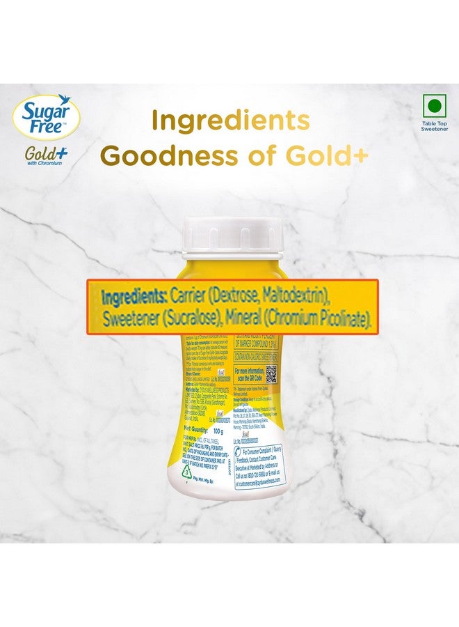 Sugar Free Sugar Free Gold, 100g, Jar| Equivalent to Sweetness from 2kg Sugar| India s No.1 Sweetner| Sweet like Sugar with Low Calories| Scientifically Proven & Tested  - Image 4