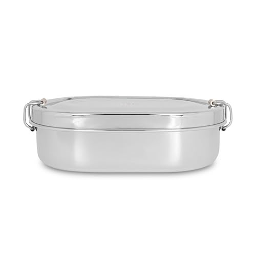 ATTIL - Stainless Steel Medium Lunch Box for School & Office with Mini Plate for Snacks | Curries - Stainless Steel Lunch Box for Kids & Office - Locking Clip - Kids Friendly Lid - Capacity 640 ml - Image 5