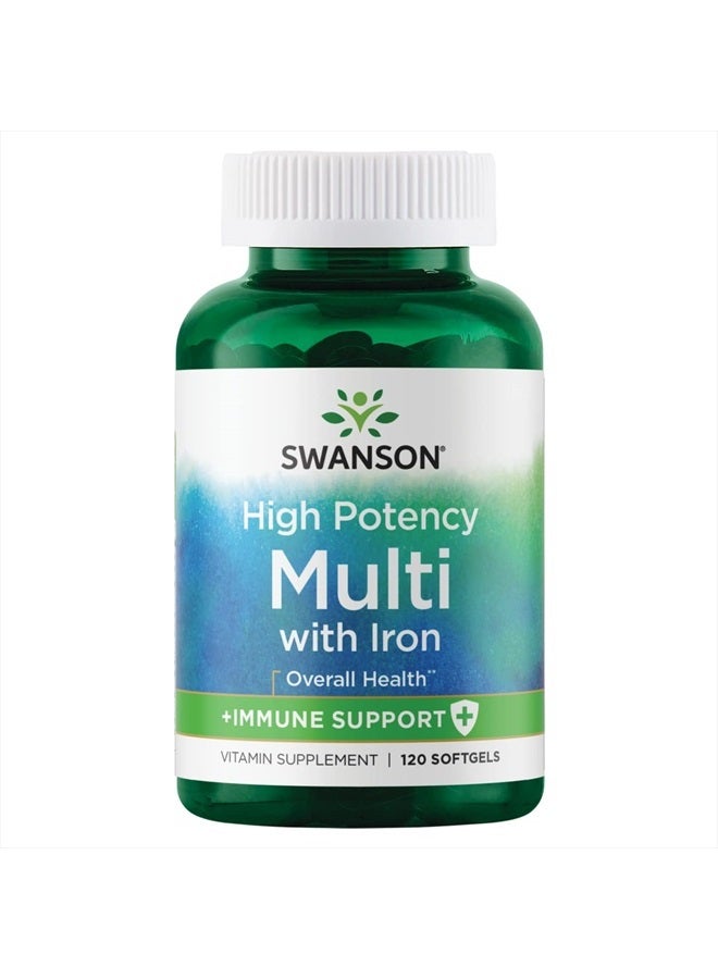 SWANSON مكمل متعدد الفيتامينات والمعادن عالي الفعالية 120 كبسولة لينة - Image 1