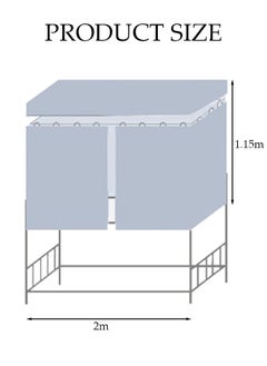 DUNISO Blackout Upper Berth Bunk Bed Curtains Dormitory Room Lightproof Decorative Roommate Privacy Cover Canopy Photo Background Decor Backdrop Blackout Curtain 3 Panels with a Top  - Image 4