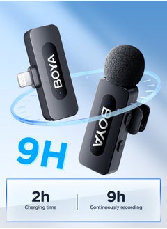 BOYA BOYA BY-V1 Wireless Lavalier Microphone for iPhone iPad, 1 Transmitter+ 1 Receiver Wireless Mic for Interview Vlog Recording  - Image 5