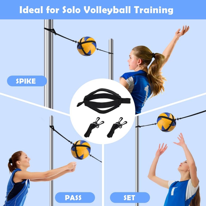 Eneraces Solo Volleyball Trainer: All-In-One Volleyball Training Equipment With Rebounder For Serving  Spiking & Setting Practice Serve Trainer & Practice Gift For Beginners To Pros - Image 5
