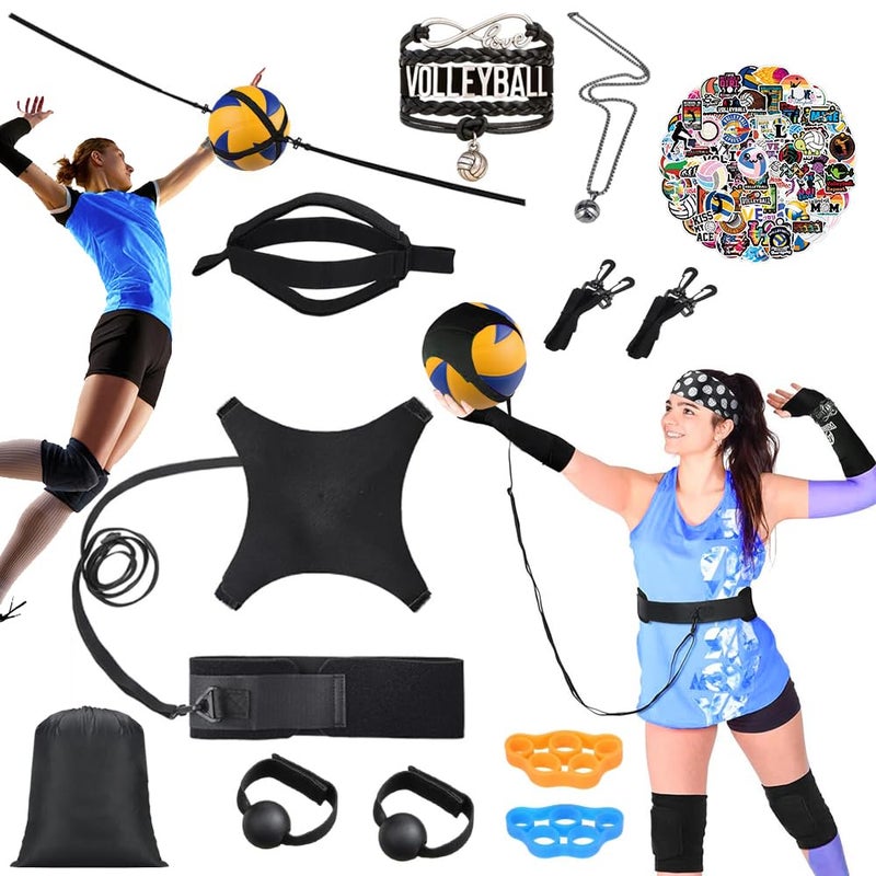 Eneraces Solo Volleyball Trainer: All-In-One Volleyball Training Equipment With Rebounder For Serving  Spiking & Setting Practice Serve Trainer & Practice Gift For Beginners To Pros - Image 1