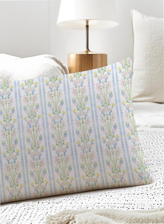 PIUD Coquette Preppy Floral 20x54 Body Pillow Cover, Girly Room Decor Aesthetic, Coquette Room Decor, Pastel Flower Grandmillenial Decorative Long Body Pillow Cases for Bed Couch - Image 5