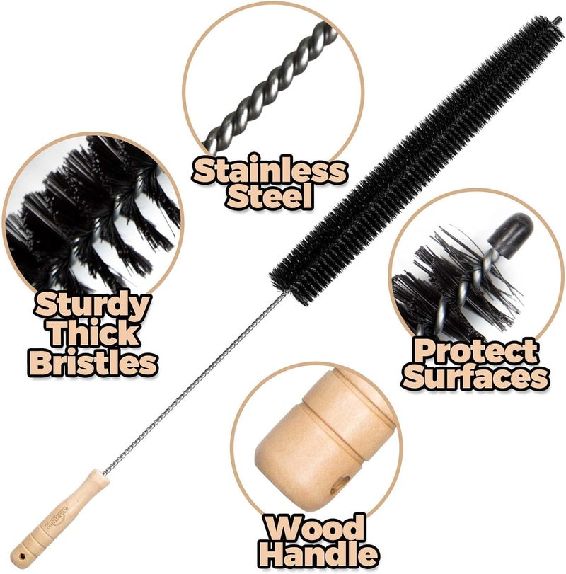 Low dust buildup 2 Pack Dryer Vent Cleaner Kit Clothes Dryer Lint Brush Vent Trap Cleaner Home Essentials Long Flexible Vacuum Brush Simple upgraded construction - Image 4