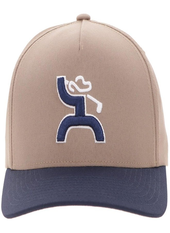 HOOEY Cowboy Golf Adjustable Snapback Hat (US, Alpha, One Size, Tan/Navy) - Image 4