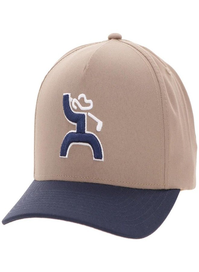 HOOEY Cowboy Golf Adjustable Snapback Hat (US, Alpha, One Size, Tan/Navy) - Image 1