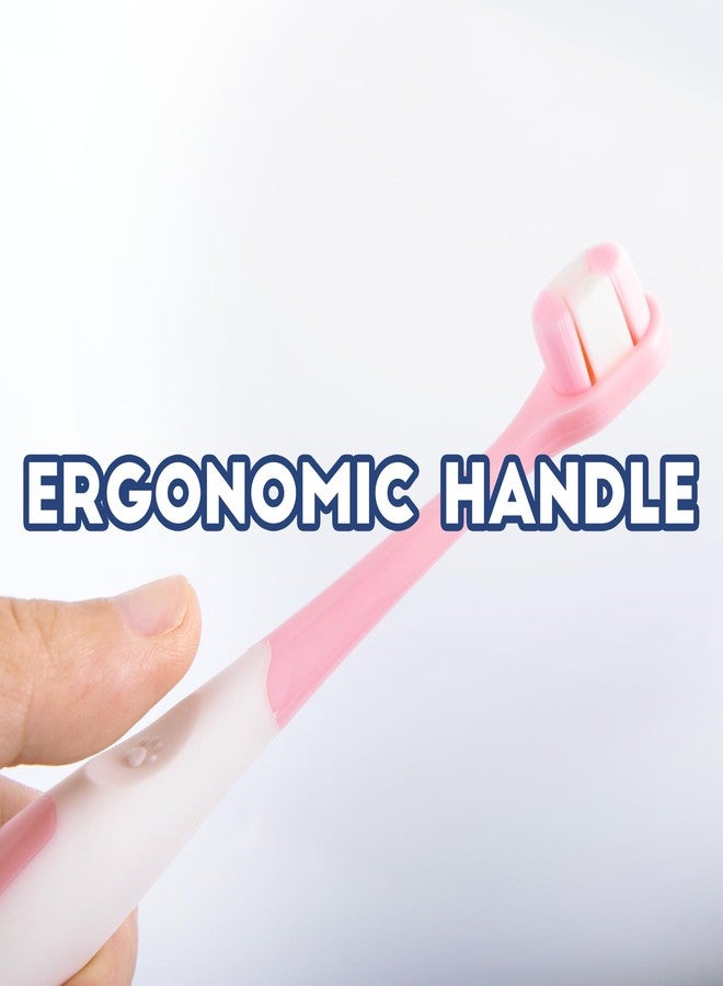 MoonyMars Small Dog Toothbrush, Cat & Puppy Tooth Brushing Kit, Ultra Soft & Mini Head Teeth Brush for Kitten & Tiny Pet, Doggy Toothbrushes Deep Dental Cleaning, 1 Pack - Pink - Image 4