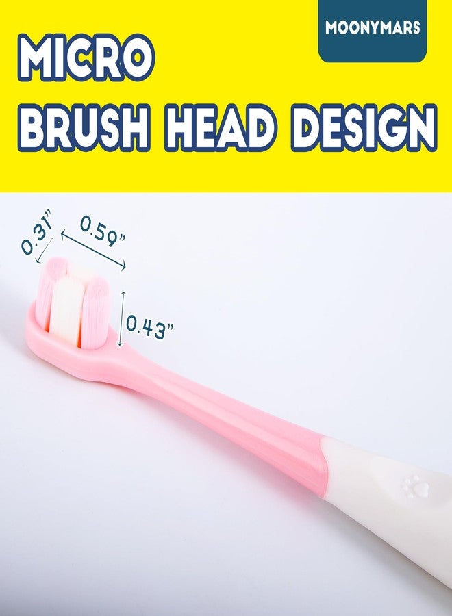 MoonyMars Small Dog Toothbrush, Cat & Puppy Tooth Brushing Kit, Ultra Soft & Mini Head Teeth Brush for Kitten & Tiny Pet, Doggy Toothbrushes Deep Dental Cleaning, 1 Pack - Pink - Image 5