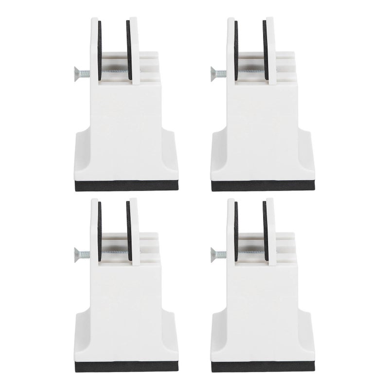 4pcs Adjustable Furniture Risers with Screw Clamp Rubber Bed Couch Risers for Heavy Duty Furniture White - Image 5
