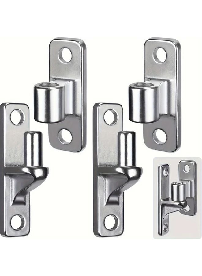 4 قطع من مفصلات الباب الثقيلة من الفولاذ المقاوم للصدأ 304، مثبتة على الحائط، مصقولة لباب المزرعة، تتحمل 620 رطلاً - Image 1