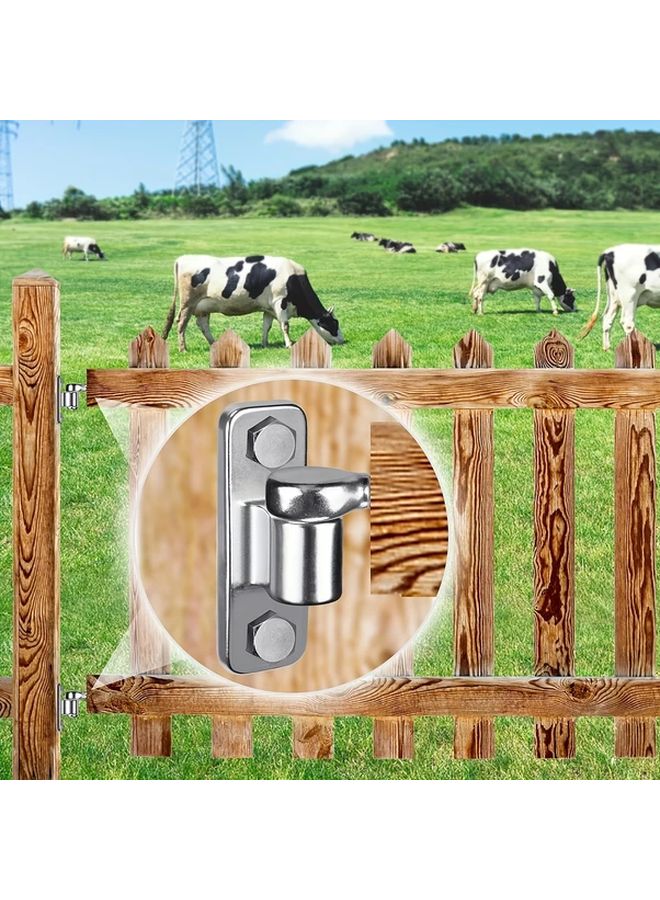 4 قطع من مفصلات الباب الثقيلة من الفولاذ المقاوم للصدأ 304، مثبتة على الحائط، مصقولة لباب المزرعة، تتحمل 620 رطلاً - Image 3