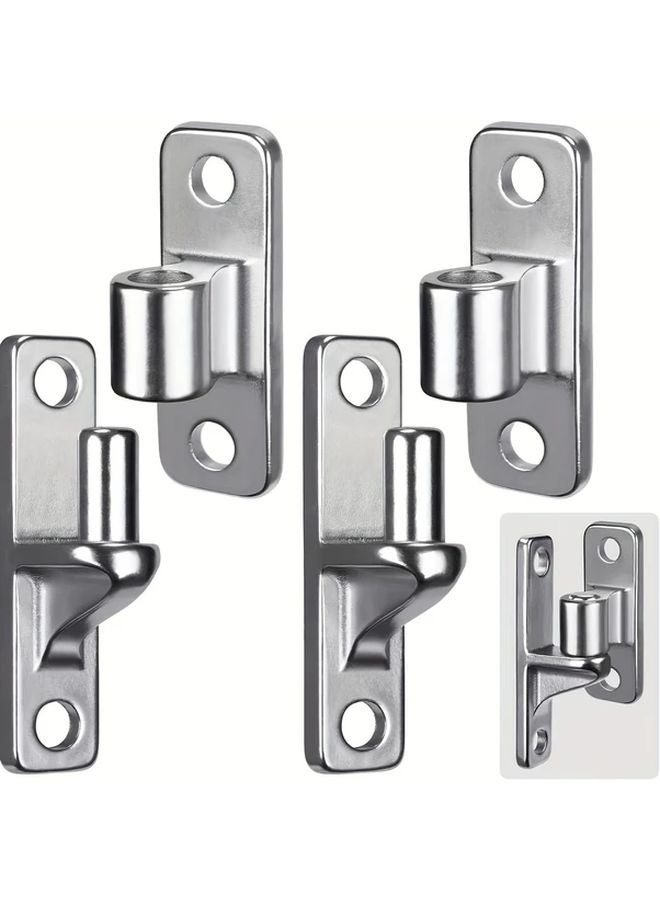 4 قطع من مفصلات الباب الثقيلة من الفولاذ المقاوم للصدأ 304، مثبتة على الحائط، مصقولة لباب المزرعة، تتحمل 620 رطلاً - Image 2