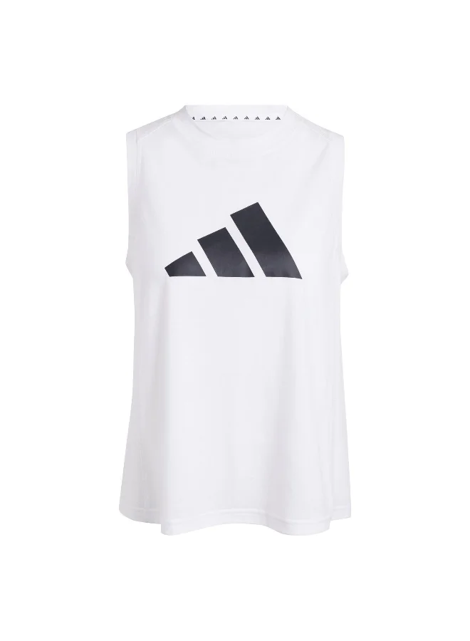 Adidas Adidas We Logo Tk White Tank Tops For Women