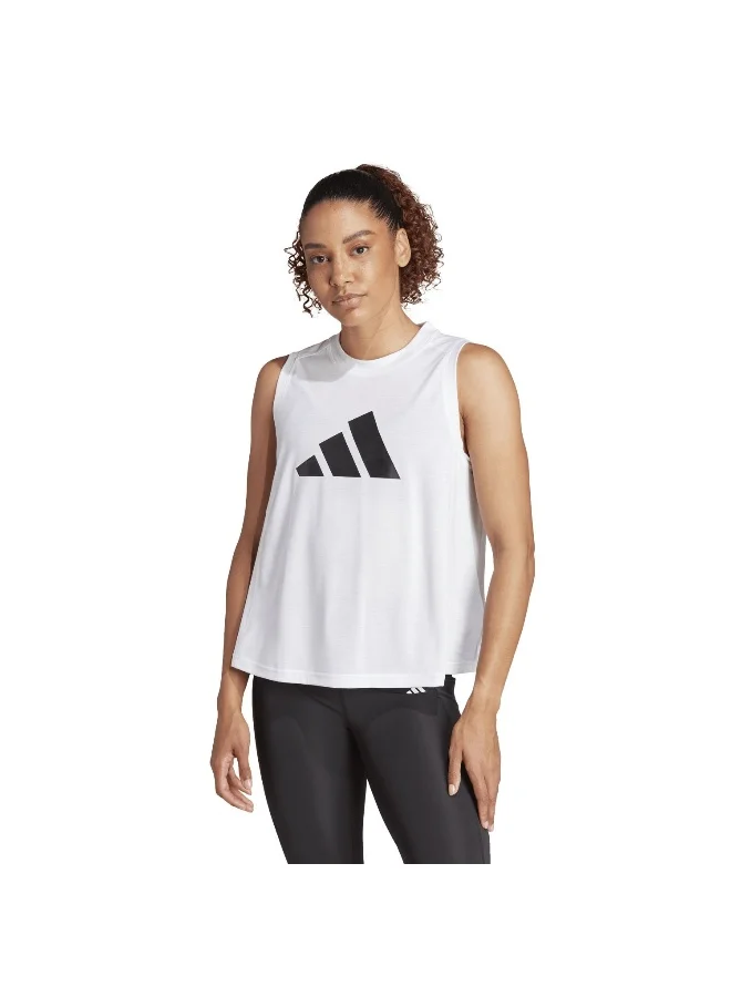 Adidas Adidas We Logo Tk White Tank Tops For Women