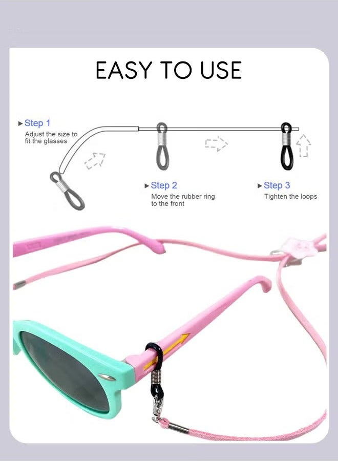 5Pcs Kids Cartoon Glasses Straps, Multi-Function Eyeglasses String, Eyewear Retainer, Mask Necklace Lanyard, Sunglasses Holder for Boys Girls, Multicolor - Image 4