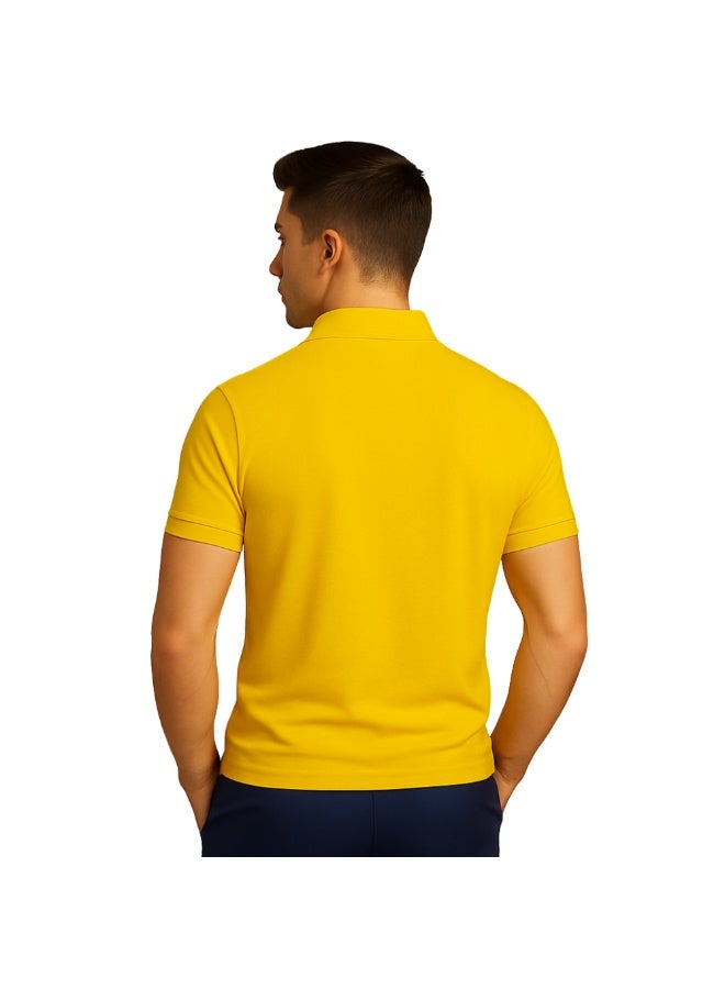 برينت شوب فور مي تيشيرت بولو رجالي | نسيج قرص العسل ٢٤٠ جرام لكل متر مربع | تيشيرت قطني خالص بقصّة عادية بألوان أساسية | مريح وأنيق للارتداء اليومي - Image 5