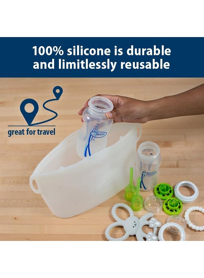 Dr. Brown's Dr. Brown’s 100% Silicone Microwave Steam Sterilizer Bag for Baby Bottles, Breast Pump Parts & Other Toddler Accessories, Reusable Sterilizing Bag - Packaging May Vary - Image 2