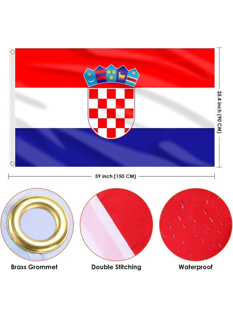 Croatia Flag 3×5 Ft – Polyester Banner with Grommets for Outdoor & FIFA World Cup 2026 Decor ⚽🇭🇷 - Image 5