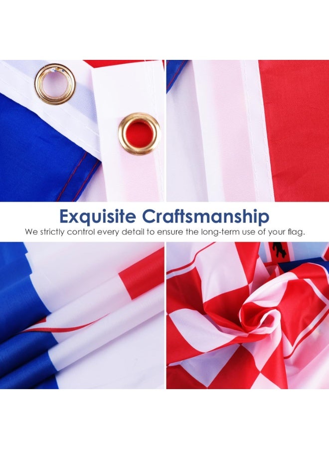 Croatia Flag 3×5 Ft – Polyester Banner with Grommets for Outdoor & FIFA World Cup 2026 Decor ⚽🇭🇷 - Image 4
