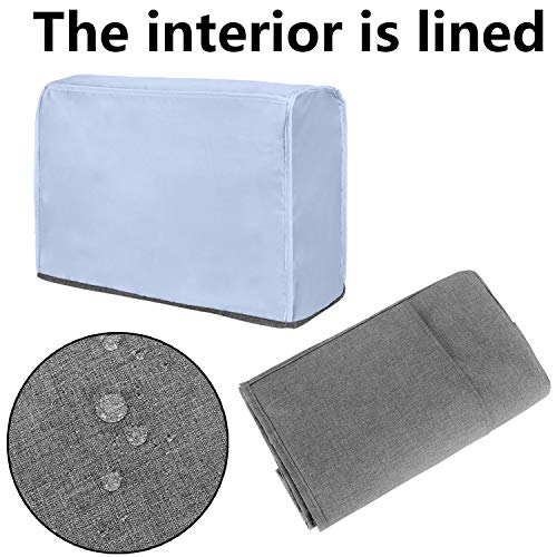 Luxja Dust Cover for Sewing Machine, Sewing Machine Cover with Pockets for Extra Accessories ( Compatible with Brother and Singer ), Gray - Image 3