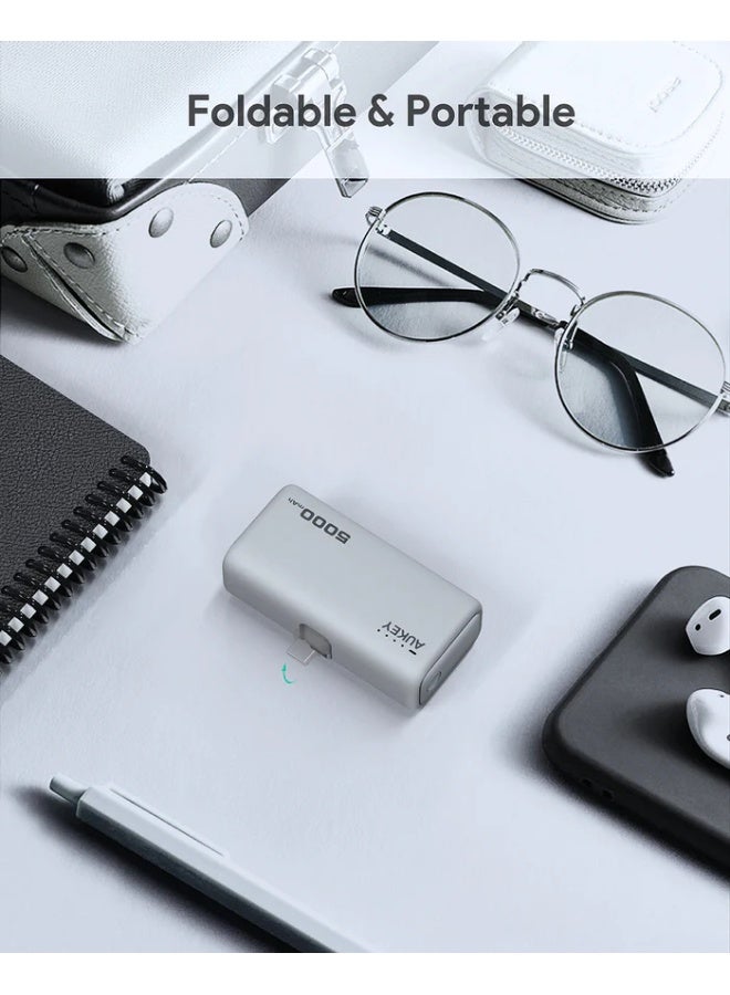 AUKEY Spark Mini 5000 Portable Power Bank with Built-in USB-C Port PB-Y59 grey - Image 3