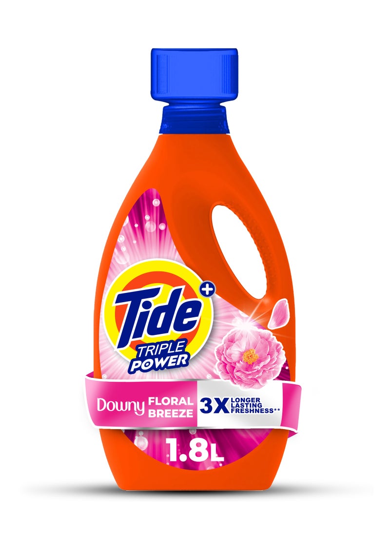 Tide Triple Power With A Touch Of Downy Floral Breeze Liquid Detergent - Image 1