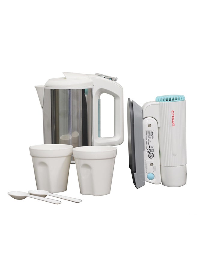 كراون لاين مجموعة السفر الثلاثية 0.85 L 600 W DK-149 أبيض - Image 1
