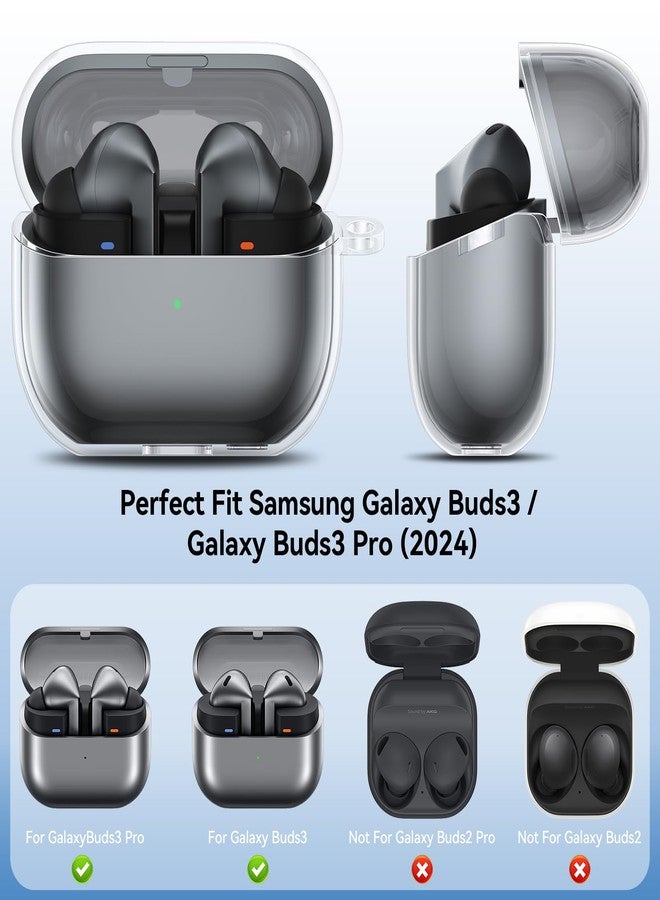 Vanjua Clear Cover for Samsung Galaxy Buds 3/3 Pro Case, Soft TPU Shock Resistant, Full Protective Case Cover Compatible with Galaxy Buds 3/3 Pro - Image 2