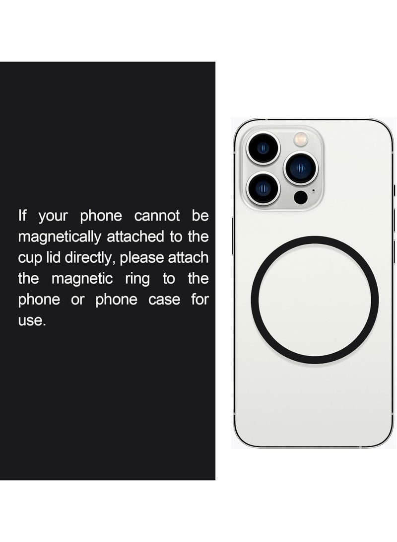 كيلا زجاجة ماء معزولة ومفرغة من الهواء، سعة 960 مل، مصنوعة من الفولاذ المقاوم للصدأ بجدار مزدوج وفوهة واسعة، مع حامل مغناطيسي للهاتف، للاستخدام المزدوج للماء الساخن والبارد، زجاجة ماء رياضية كبيرة السعة، بغطاء ماص، سعة 32 أونصة. - Image 4