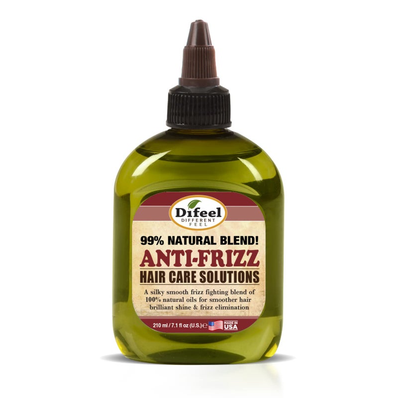 Difeel Premium 99% All Natural Anti-Frizz Hair Oil with Olive Oil, Vitamins A and E 7.1 ounce - Image 1